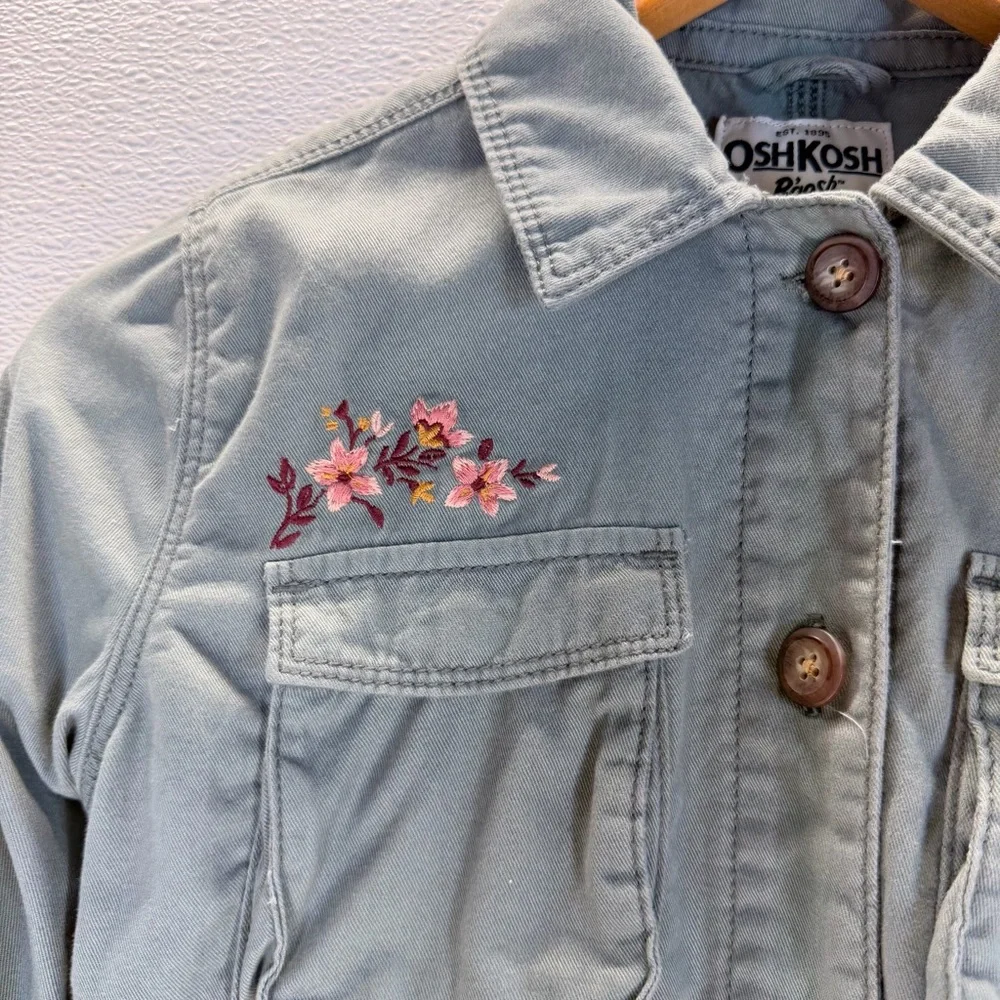 OshKosh‎ B’gosh Girls Utility Jacket Size 12/12A Sage Green